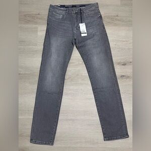 Men’s Size 30 Stretch Charcoal Slim Cotton Jeans